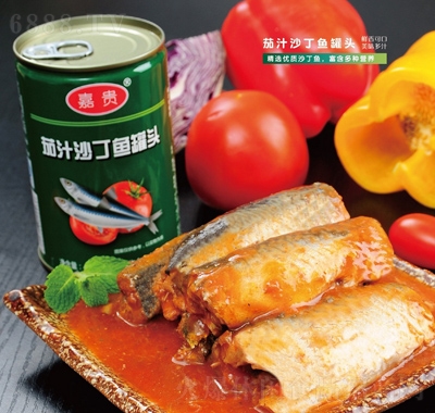 嘉贵茄汁沙丁鱼罐头425克休闲食品