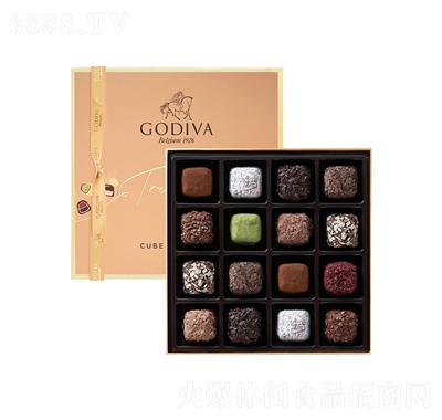 歌帝梵松露形立方巧克力礼盒16颗装产品图
