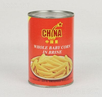中国星玉米棒罐头产品图