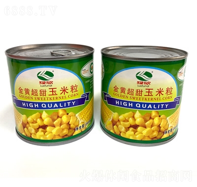 绿欣金黄超甜玉米粒罐头产品图