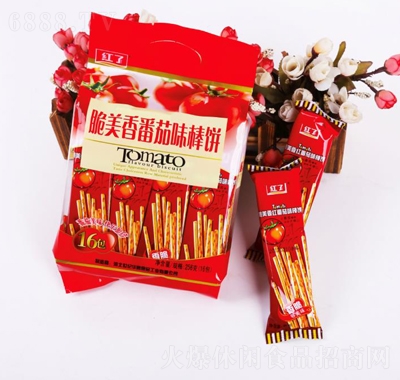 红了脆美香番茄味棒饼袋装