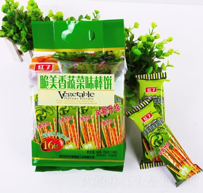 红了脆美香蔬菜味棒饼袋装