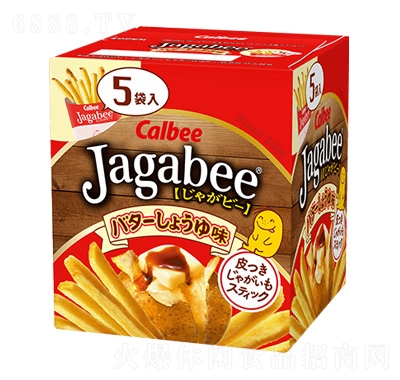 Jagabee薯条黄油酱油味（盒装80g)产品图