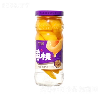 华泉黄桃罐头245g