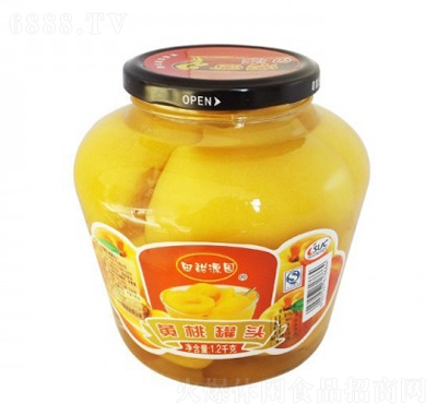 田甜源园黄桃罐头1.2千克