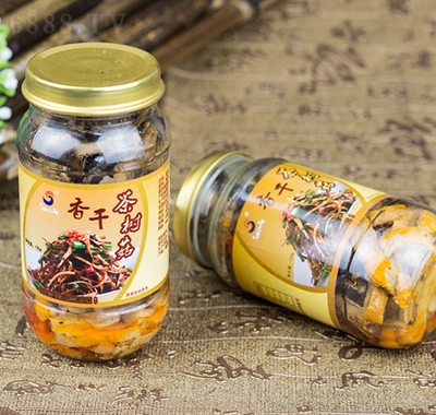 海山香干豆干茶树菇罐头