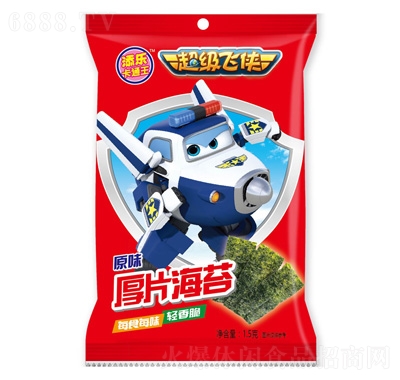 添乐卡通王小飞侠厚片海苔1.5g红袋