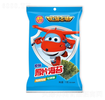 添乐卡通王小飞侠厚片海苔1.5g蓝袋