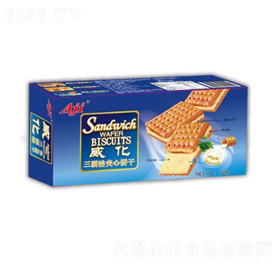 Aji威化三明治夹心饼干（香草牛奶味）160g产品图