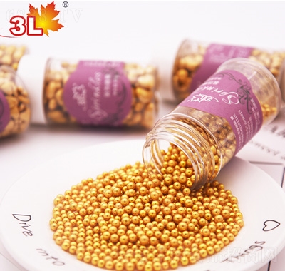 3L4mm珠光金珠糖果