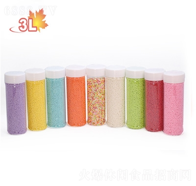 3L7mm珠光大珠糖果圆筒装