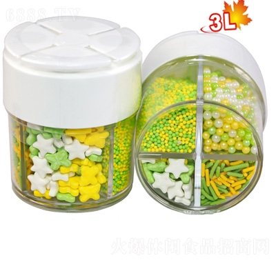 3L复活节小四格瓶糖果