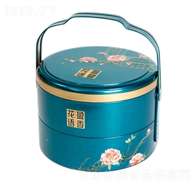 咕咕赞花语盈香（蓝）月饼礼盒