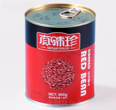 真味珍红豆罐头产品图