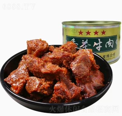 川汉子五香香茶牛肉片罐头108g休闲小吃熟食零食产品图