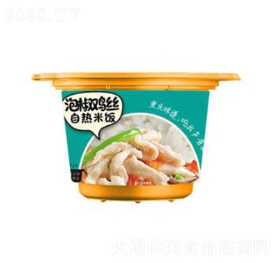 椿林泡脚鸡丝自热米饭休闲食品产品图