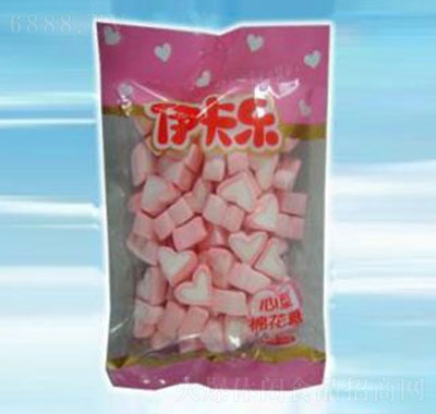 伊卡乐棉花糖心型软糖过年糖果150g