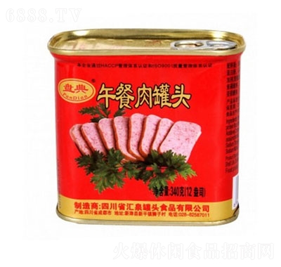 盘典午餐肉罐头火腿香肠猪肉熟食340g产品图