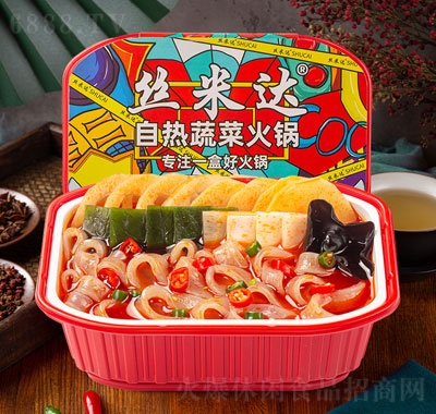 丝米达自热蔬菜火锅方便速食网红宵夜产品图