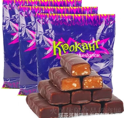 kdv俄罗斯紫皮糖巧克力进口糖果零食喜糖批发散装紫皮糖产品图
