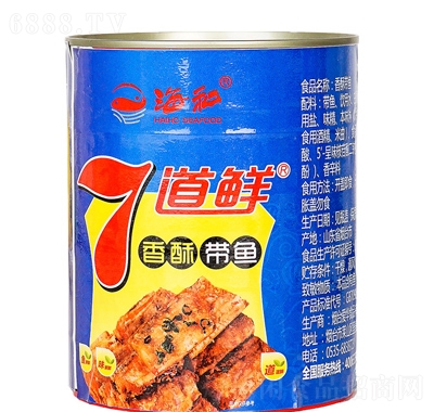 海和爱华海鲜网红零食香酥带鱼罐头即食408g下酒菜产品图