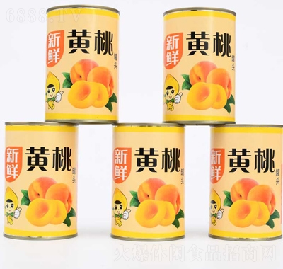 艾尚美糖水黄桃罐头新鲜水果罐头5罐425克休闲零食产品图
