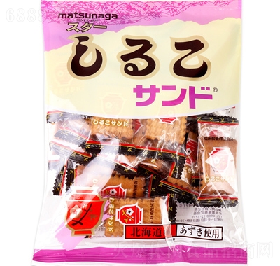 松永小麦红豆夹心饼干北海道酥性饼零食批发