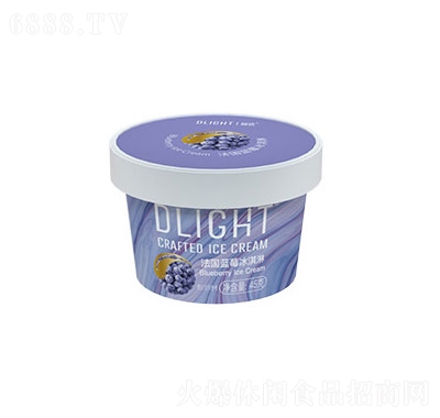 简法蓝莓冰激凌休闲零食冷饮雪糕产品图