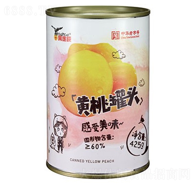 鹰金钱黄桃罐头水果罐头食品（425g）产品图