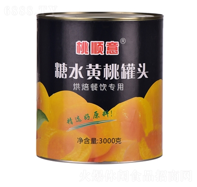 桃顺意黄桃水果罐头烘培餐饮专用产品图