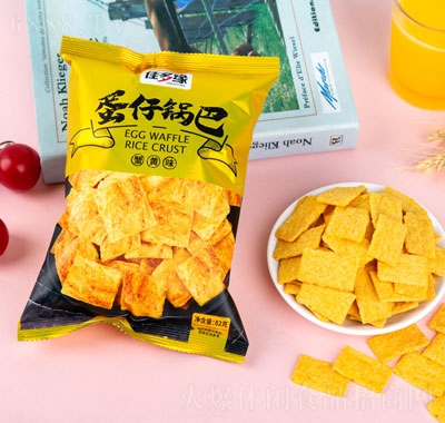 佳多缘休闲零食袋装膨化食品蟹黄味粗粮锅巴82克