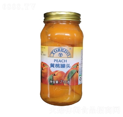 Polar黄桃罐头710g水果罐头食品产品图