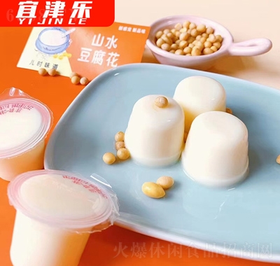 宜津乐豆腐花味果冻夏日即食休闲零食超市食品产品图