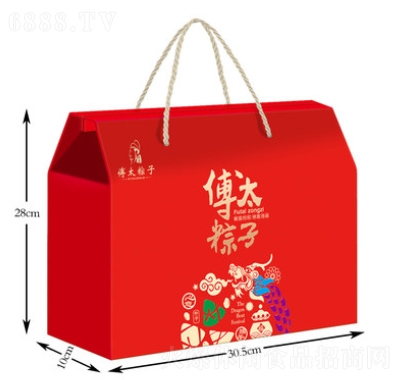 傅太粽子嘉兴风味粽子礼盒装红色传统食品休闲零食
