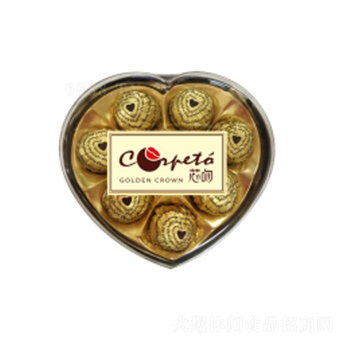金冠8粒芯吻花生牛奶巧克力（塑料礼盒）年货网红零食糖果婚庆喜糖产品图