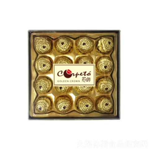 金冠12粒芯吻花生牛奶巧克力（塑料礼盒）年货零食网红零食糖果产品图