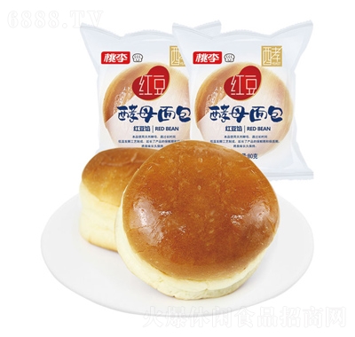 桃李天然酵母面包（红豆馅）网红小吃风味零食产品图