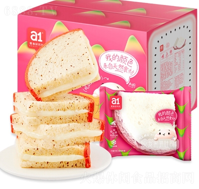 a1火龙果吐司蛋糕代餐面包儿童食品休闲网红零食产品图
