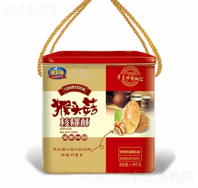 闽乡缘猴头菇核桃酥饼铁盒1.58kg产品图