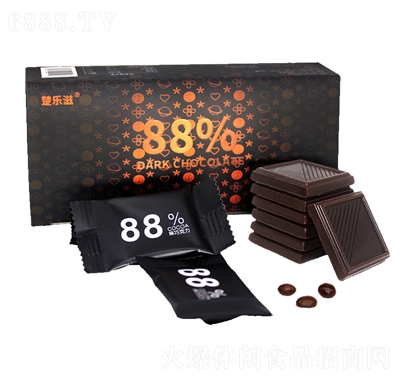 楚乐滋黑巧克力88%纯可可脂盒装零食巧克力