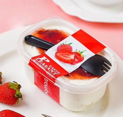 欣合蛋糕豆乳盒子奶油西式甜品草莓味千层糕点110克休闲零食