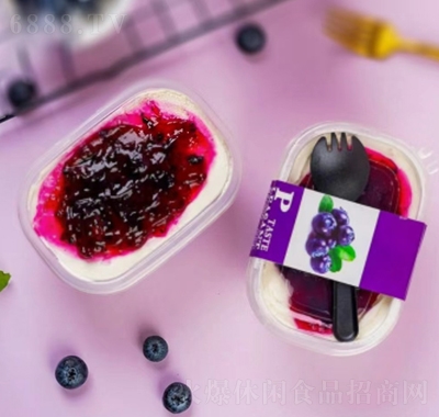 欣合蛋糕豆乳盒子奶油西式甜品蓝莓味千层糕点110克休闲零食产品图