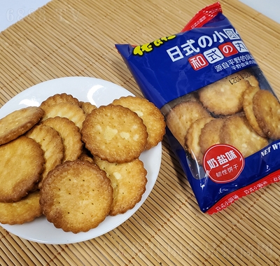 佬食仁日式海盐小饼干袋装网红零食休闲食品产品图