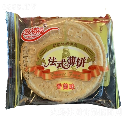 珍禧福法式薄饼夹心饼干香蕉味下午茶休闲零食产品图