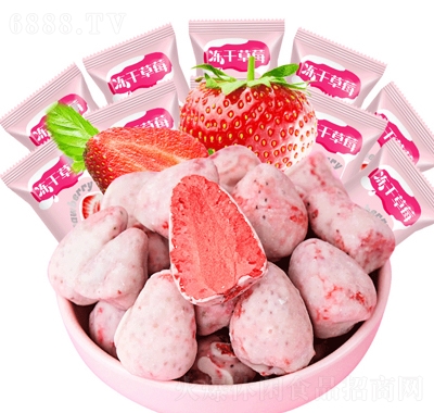 利众诚冻干草莓巧克力味涂层网红休闲即食零食产品图