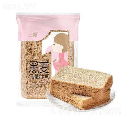 三晟低脂谷物黑麦面包营养早餐代餐休闲食品产品图