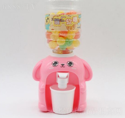 艾婴堡软糖黄色饮水机迷你狗粉色休闲零食产品图
