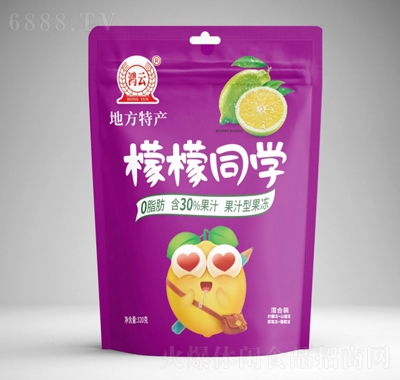 鸿云檬檬同学果汁型果冻320g休闲食品