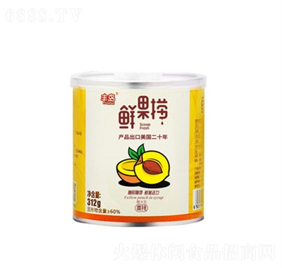 丰岛罐头新鲜黄桃罐头水果罐头312g砀山糖水罐头