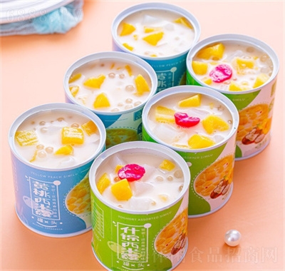 汇尔康酸奶水果罐头黄桃西米露食品招商产品图